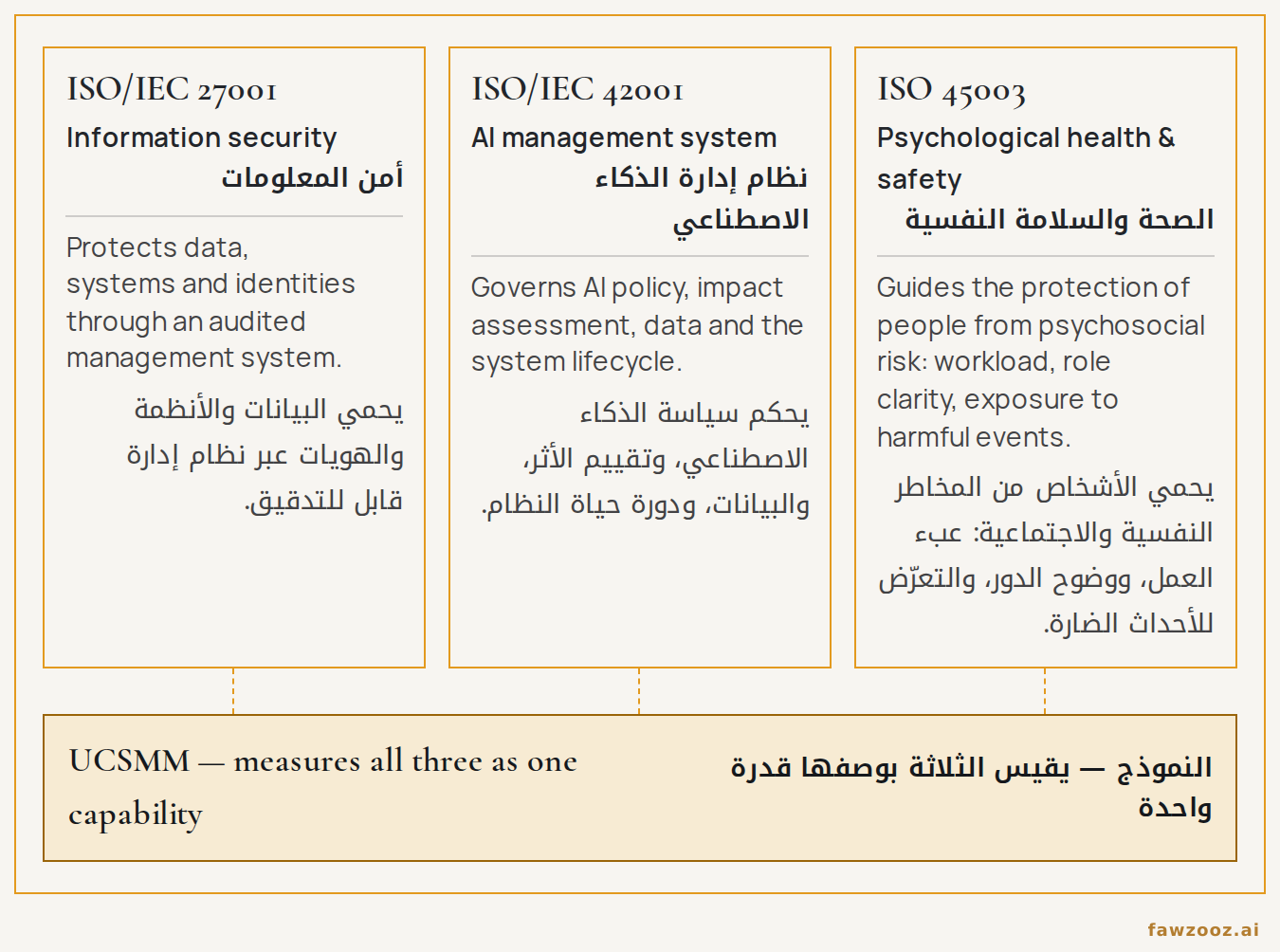 الشكل ١٠ — ثلاثة معايير، طبقة إدراكية واحدة